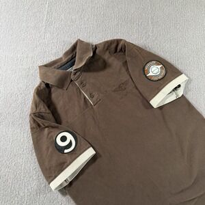Bentley Heritage Collection London Polo‎ Shirt Brown Mens Medium *